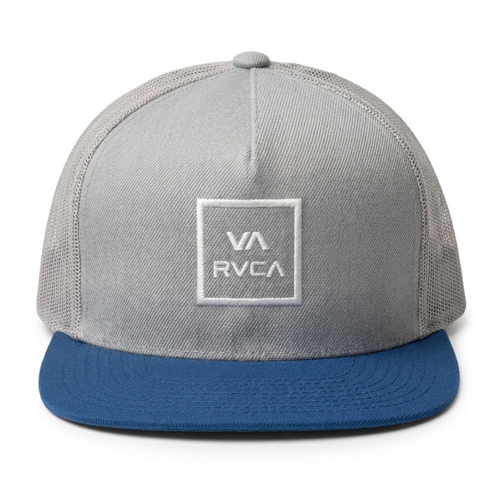 RVCA Black and White Mesh Trucker Hat